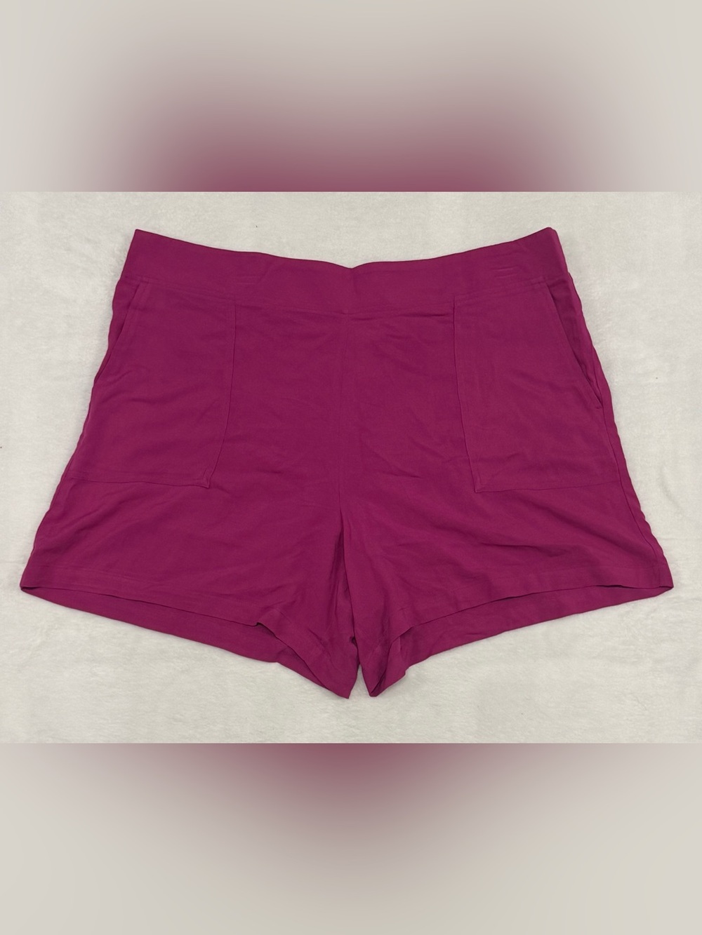 Women’s Wild Fable XXL Magenta Pull On Rayon Shorts Elastic Waist Pockets Casual
